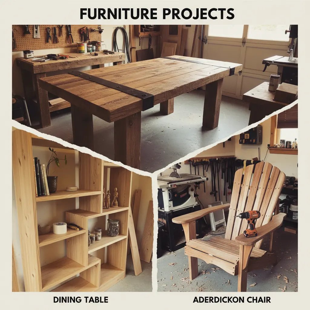 Furniture projects built with woodworking plans